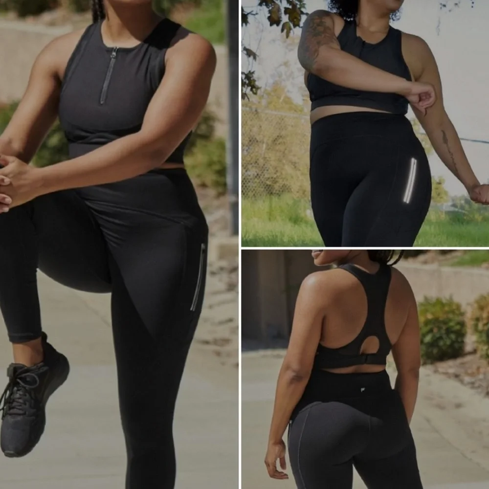Fabletics blare zip up high impact sports bra